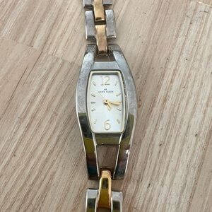 Anne Klein ladies two tone bracelet dress watch NEW BATTERY